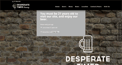 Desktop Screenshot of desperatetimesbrewery.com